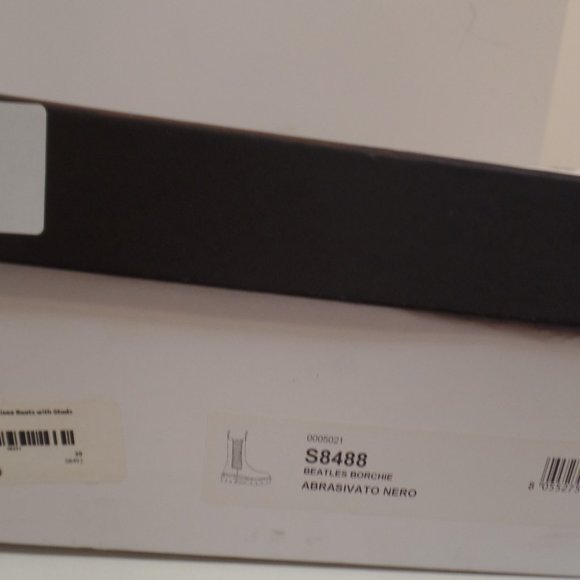 Sebastian Milano Sz 39 Pull On Black Leather Boots With Punk Rock Detailing. - Picture 5 of 12